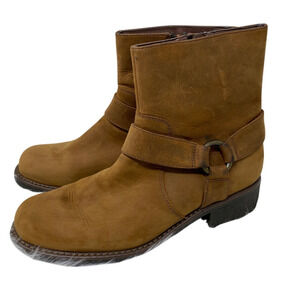 Clarks Tige De Cuir Tan Leather Ankle Strap Women's Boots 6.5